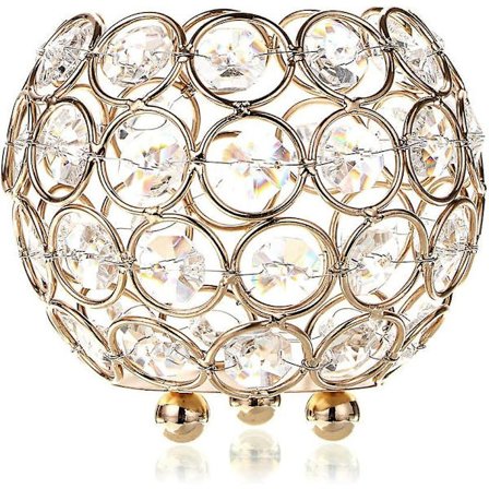 10cm Krystallskål Votivlysholder Glitrende Telysholdere Lyslykter Dekorative Kandelaber Vase For Jul Nyttår Bryllupsbord