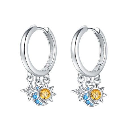 Sterling Sølv Hængeøreringe til Kvinder, Hypoallergeniske Hoop Øreringe Trendy Huggie Øreringe Drop Smykker Gaver til Sensitive Ører