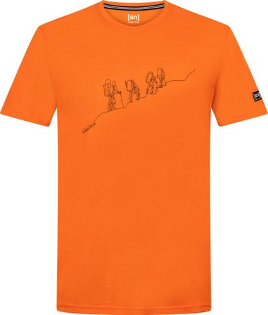 Super.natural Men's Hiking Tee Men short-sleeved sweaters Orange XL