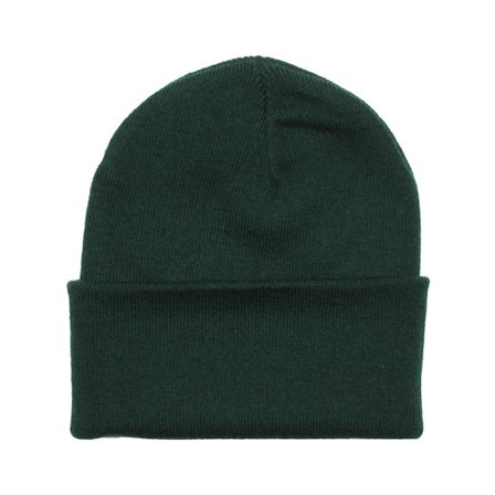Beechfield - Vert cuff Bonnet - Bottle Green Cuff Blank Beanie @ Hatstore