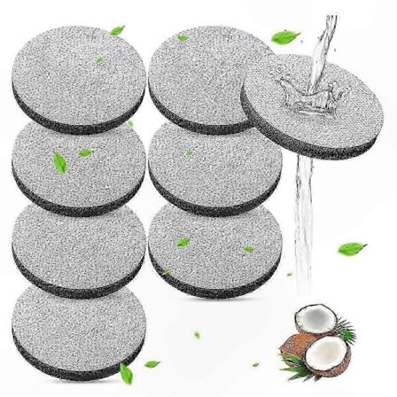 8-pack Micro Disc vattenfilter för flaskor & karaffer, ersättningspatroner