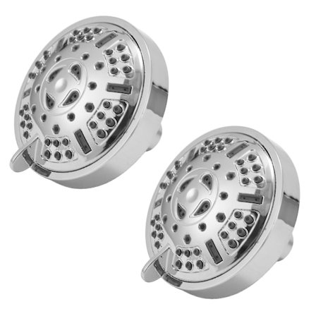 2x Høytrykks Dusjhode med 9 Funksjoner Justerbar Dusjhode for Bad