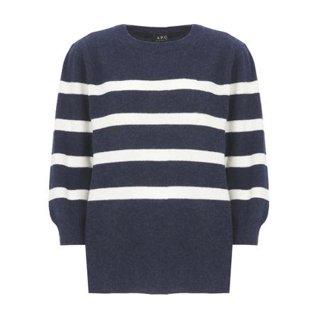 A.p.c. - Stickade Tröjor & Koftor - Blå - Dam - Storlek: L, Dam, Storlek: L