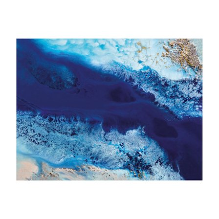 Petra Meikle De Vlas Out Of The Blue Print 40cm x 50cm Blå