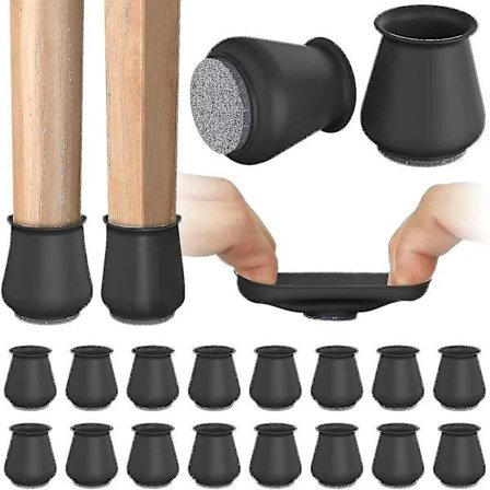 16 Silikoniset huonekalujen suojukset jaloille, liukumattomat lattiasuojat huonekaluille, huopatassut yhteensopivat IKEA:n kanssa