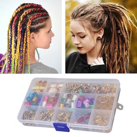 Dreadlock-helmet, hiusrenkaat, kierteet, riipukset, seos, dreadlock-korut, koristeet, tarvikkeet