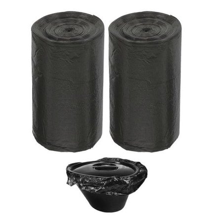 100 kpl Kannettavia WC-pusseja Camping WC-pussit Kertakäyttöiset WC-pussit WC-pussit Keraaminen allaspussi[D] Musta