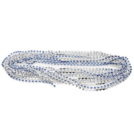 /EA/5 meter Strasskedja Stark Praktiskhet Glänsande Färgglada Runda Strass Klo-kedja för DIY Kläddekoration Ljusblå