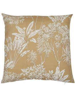 Tyynynpäällinen Sasha painetulla lehtikuviolla 1 kpl Keltainen