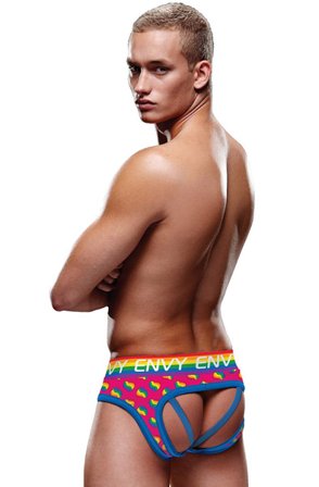 Kjøp Rainbow Hearts Bubble Butt Jock - Jockstrap | God pris