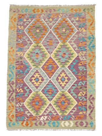 Oriental Kilim Afghan Old Style Rug 131X183 Wool, Afghanistan