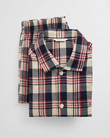 GANT Herren Flanell-Pyjama mit Karomuster in Geschenkbox (XXL) Rot