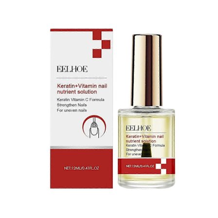 Keratin Vitamin Nagel Vårdlösning - Stark Reparation & Återfuktande Klar Glans för Friska Naglar