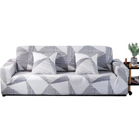 3-sits Stretch Soffaöverdrag, Tryckt Soffaöverdrag, Halkskyddande Överdrag