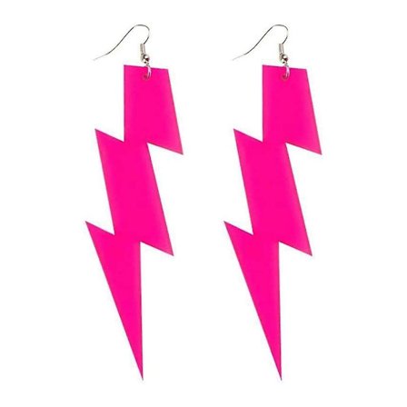 80s Delicate Earrings Dangle Lightning Earrings Halloween Pendant Retro Acrylic Drop Dangle For Women 80s Party Retro Costume Party Accessory