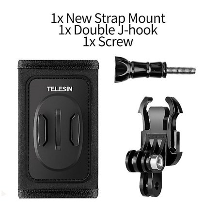 Telesin Ryggsäck Axelrem Fäste Mount För Gopro Hero 10 9 8 7 6 5 4 3 Insta360 Sjcam Eken Osmo Action Kamera Tillbehör(Remfäste Set A)