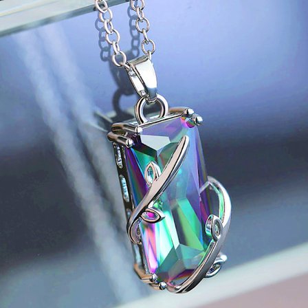 Exquisite Color Necklace Topaz Leaf Necklace