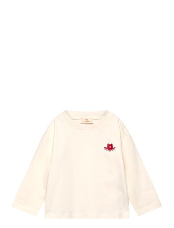 Copenhagen Colors Ls T-Shirt W. Red Cowboy Hat - Cream - 80