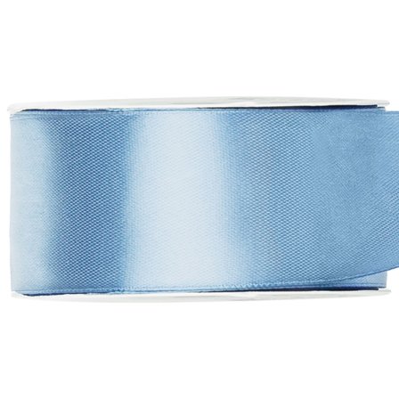 Satengbånd Lys Tåkeblå 25 mm