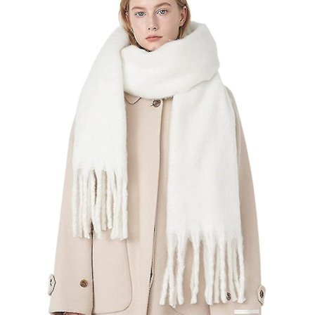 Stor, chunky skjerf i fargerike farger, kashmirfølelse, overdimensjonert skjerf, teppe, mykt, stort, ullskjerf, tykt, vinter, varm, kvinner