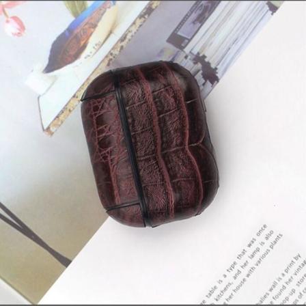 Air_sPods Pro Krokodil Textur Skal - Brun Brown Brun