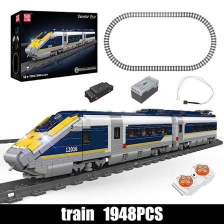 Technical Train Series British Express Passager Train E320 Building Blocks APP RC Højhastighedstog Legetøj til børn Gaver