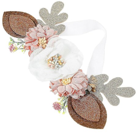 Jultomte-Hårband, Hårband med Renväxthuvud, Hårband med Elk-Öron, Elastiskt Hårband för Bebis