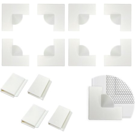 Pakke med magnetisk vinduesbeskyttelsestilbehør, vindueshjørner, vinduesklemmer, akryl vinduesnettilbehør, egnet til at fastgøre myggenet og forebygge