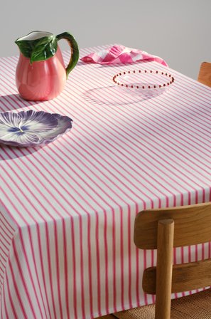 Jotex - Stripete Duk rosa/vit - HENRI - Kjøp Duker hos Jotex