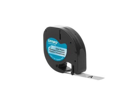 DYMO Tape LetraTag plast 12mm svart på klar - Lyreco - Kontorsmaskiner - Märkmaskiner och tape - Tape - Dymo LetraTag
