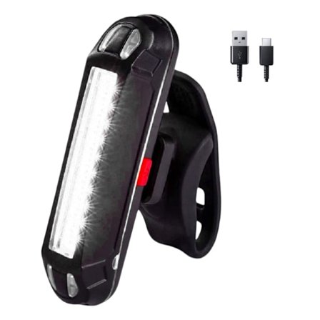 Oppladbar baklykt vanntett sykkelbaklykt sikkerhetsbaklykt for utendørseventyr