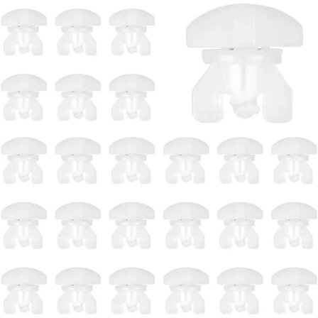 /EA/Gardinstangsroller, 20 stk. Gardinstangsender Gardinstangslåg Gardinstop Plast Gardinskinne Glidende Glidere Erstatning A