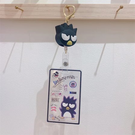 Kuromi Kitty Kawaii Tecknad Transparent Bank Identitet Buss ID Kreditkortshållare Fodral Infällbar Brickhållare Visitkort