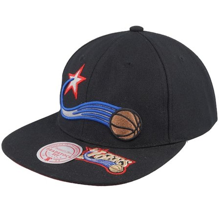 Mitchell & Ness - Philadelphia 76ers Dead Remix Deadstock Black Snapback Snapback Black Cap - NBA @ Hatstore