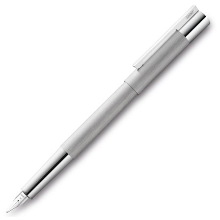 Lamy Scala Brushed Silver Fountain Pen Fine