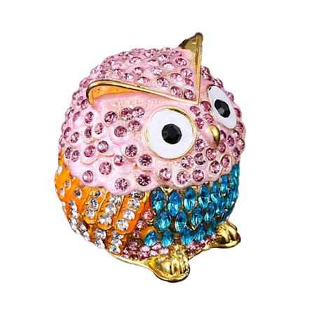 Uggle Smyckeskrin Metallhantverk Låda Kristalldetaljer Fack