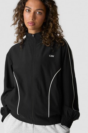 ICANIWILL - Contrast Track Jacket Black - Dames - sportkleding van ICIW