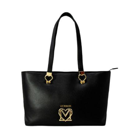 Love Moschino, Bagson pu jc 405.fpp 1elz 0000 Zwart, Dames, Maat:ONE Size