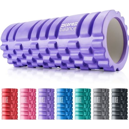 Core Balance Foam Roller for dypvevsmassasje, Trigger Point Grid Sports Massasjeapparat, Fitness Gym Physio (Lilla)