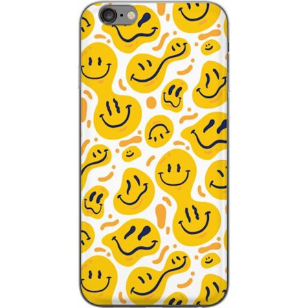 Kompatibelt Mobildeksel til Apple iPhone 6 Plus Lekent grafiskt mønster med gule smileyformer i ulike uttrykk