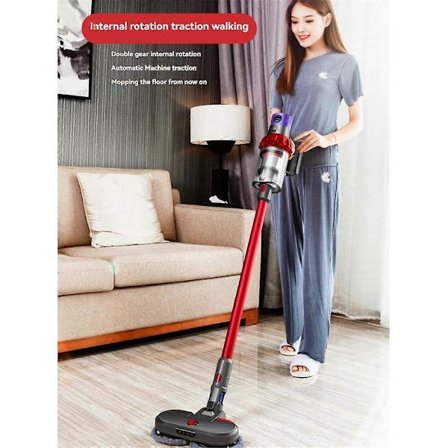 Elektrisk gulvmopp for V8 V10 V11 støvsuger deler våt og tørr børste med bryterlås