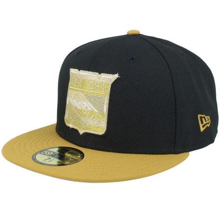 New Era - NHL Svart fitted Keps - New York Rangers 59FIFTY Day Black/Gold Yellow Fitted @ Hatstore