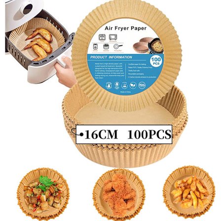Air Fryer engångspapper för fritös 100 st Natur