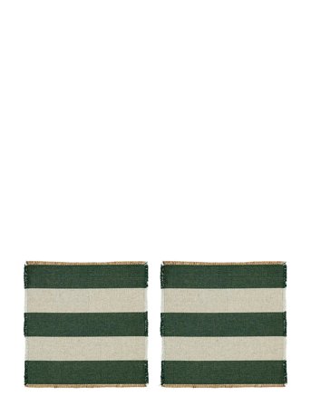 Noble House | Place Mat Jute Stripe 2-P | 38X38CM x 38