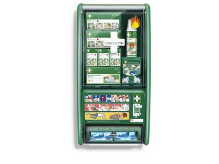 CEDERROTH Första Hjälpen- & brännskadestation - Lyreco - Skyddsutrustning - Första Hjälpen - Stationer och tavlor