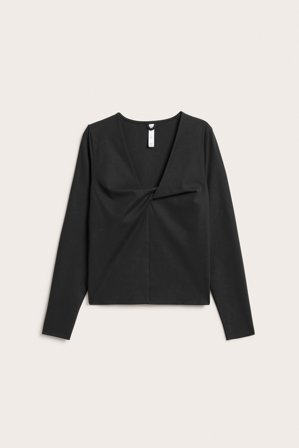 Kappahl | Bluza do ćwiczeń, z węzłem Czarne M | Czarne