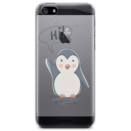 Bjornberry iPhone 5/5S/SE TPU Skal - Söt Pingvin