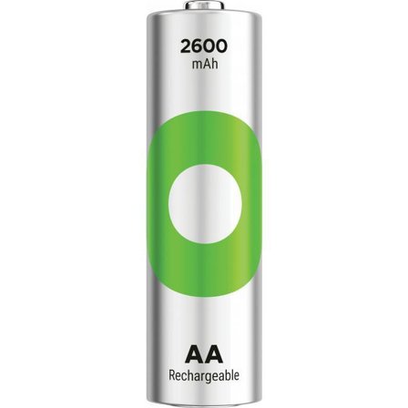 GP ReCyko Rechargeable Battery, Size AA, 2600 mAh, 4-pack