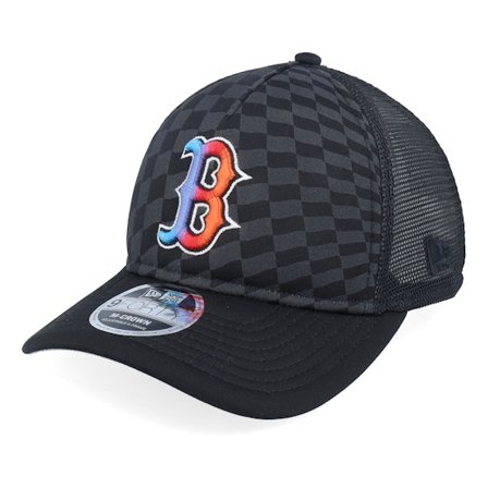 New Era - MLB Black trucker Czapka Z Daszkiem - Boston Red Sox Gradient Raceway Black Trucker @ Hatstore