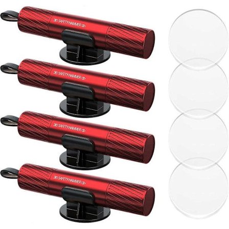 4-pakkaus Hätävasara ja turvavyöleikkuri autoturvallisuuteen - Yhteensopiva (Brand){TL} kanssa